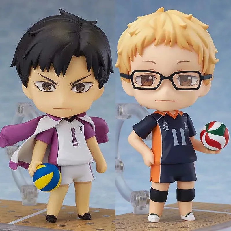 

10cm Anime Haikyuu Figures Tsukishima Kei 616# Ushijima Wakatoshi 789# Action Figures PVC Model Doll Collectible Gift for kids