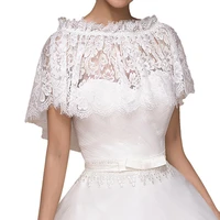 white ivory bridal shawls lace wedding bolero jacket high quality 2022 women warps for prom party free shipping