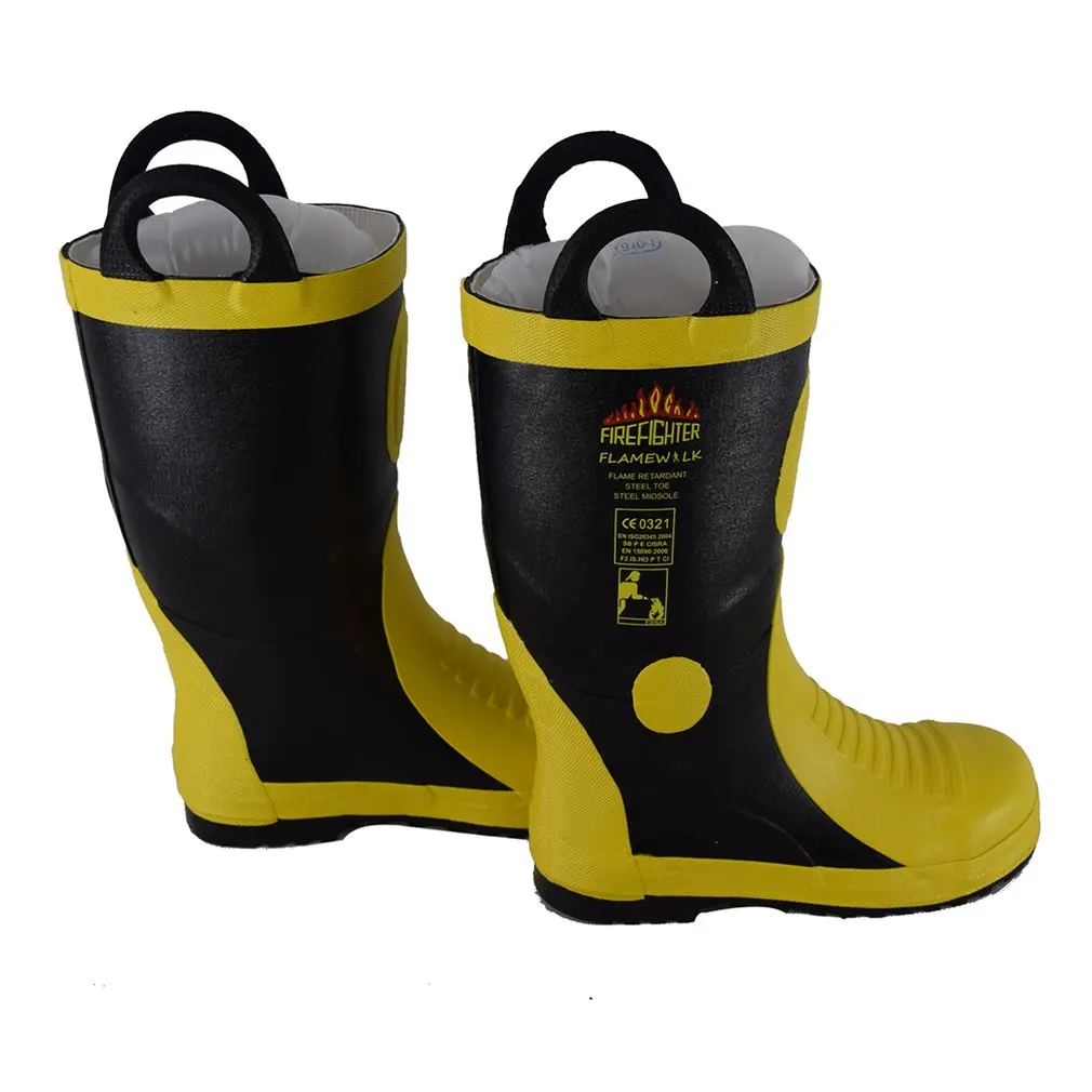 DA-085 High Temperature Resistant Rubber Fire Fighting Safety Boots Heat Proof Shoes Work | Безопасность и защита