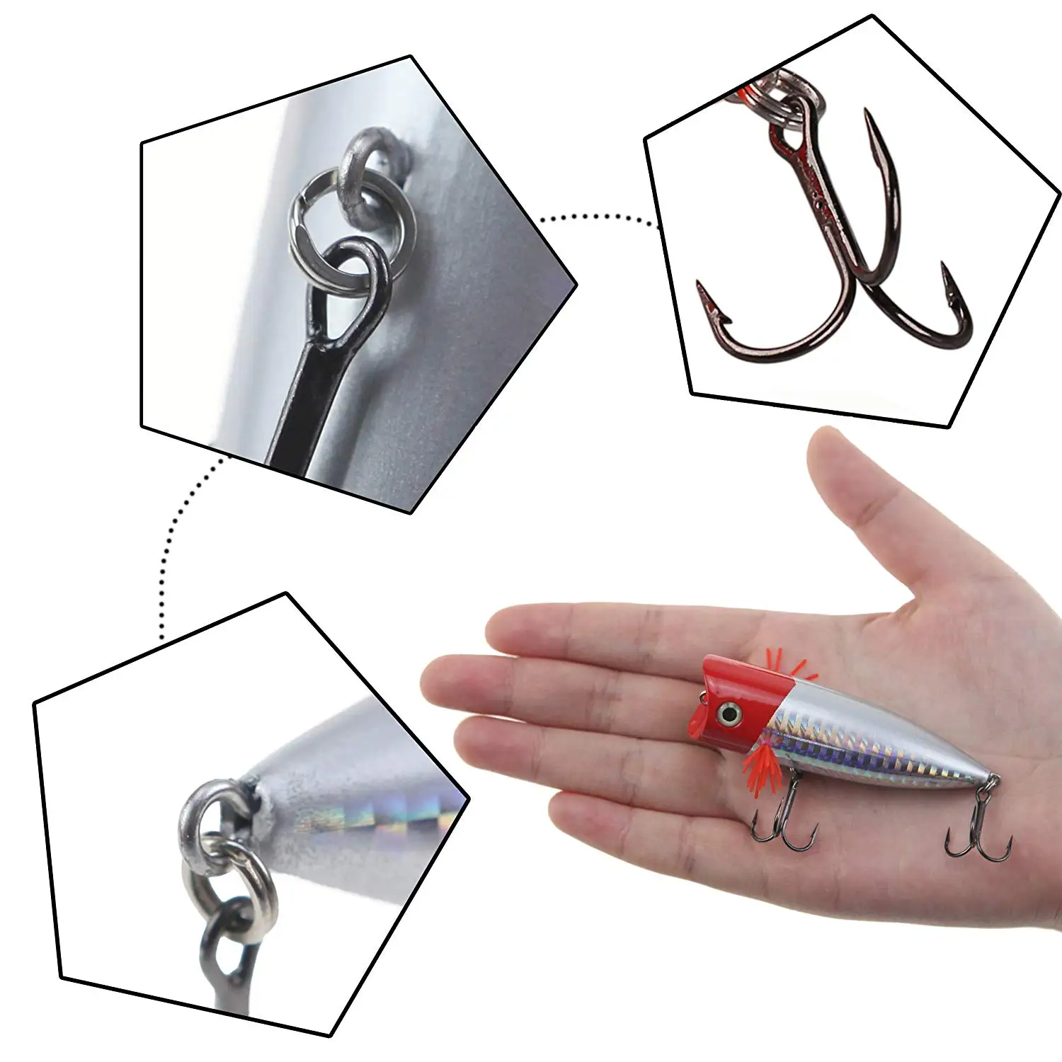 

75mm 12g Popper Fishing Lure Topwater Poppers Bait Floating Top Water Saltwater Pesca Lures Surface Lures