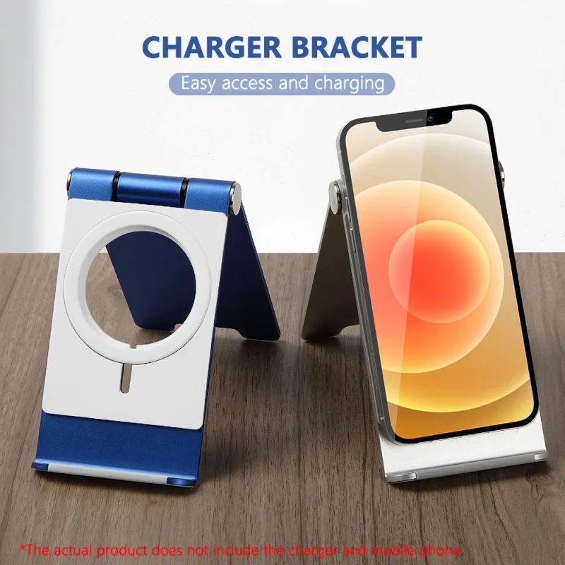 

Портативная подставка для зарядного устройства для iPhone 12 Pro Max, Мини магнитный держатель для зарядного устройства, Складная Настольная подс...