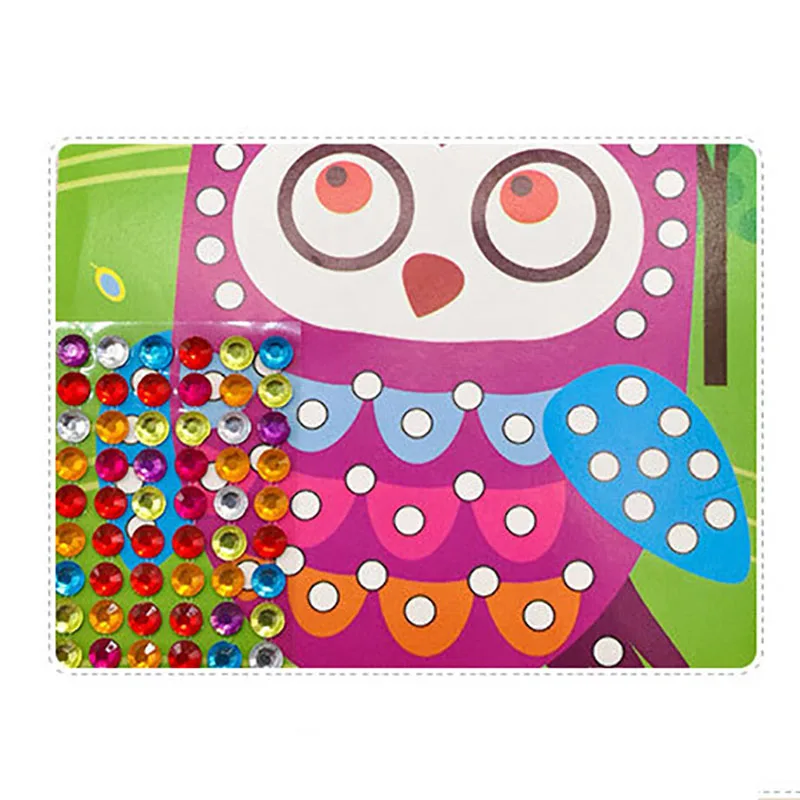 

Handmade 3D Children Puzzle DIY Foam Mosaic Stickers Art Cartoon Crystal 3D Sticker Creative Educational Toys For Kids