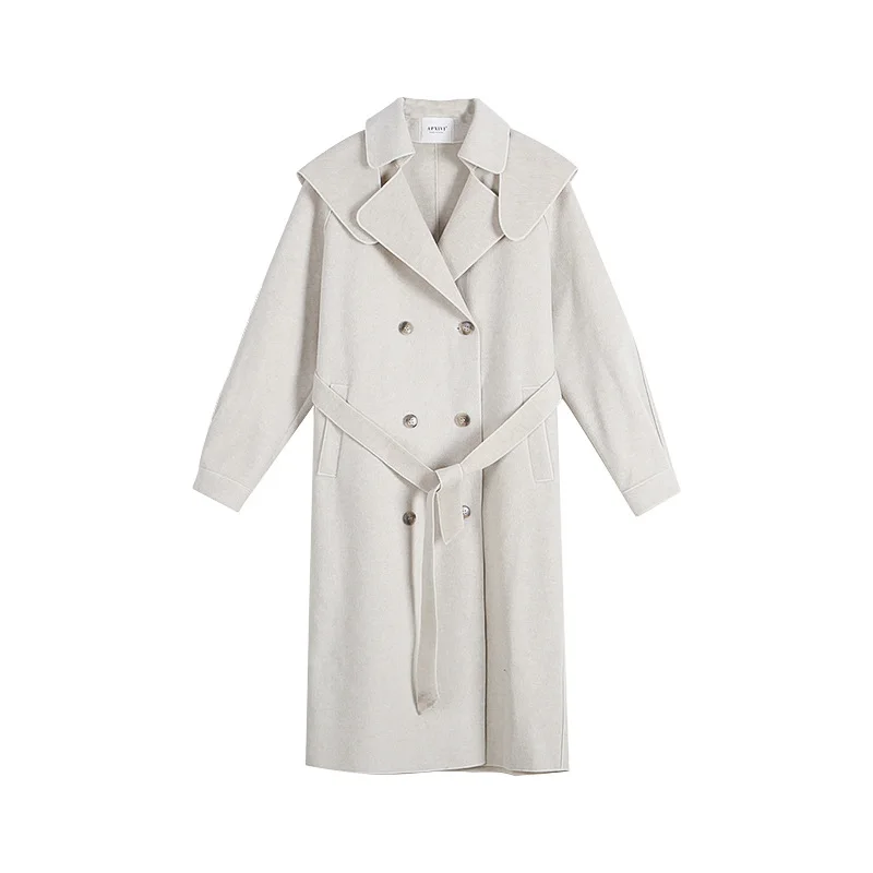 

song Long inscription cloth coat whom the new 2020 qiu dong han edition loose W165H woolen cloth coat