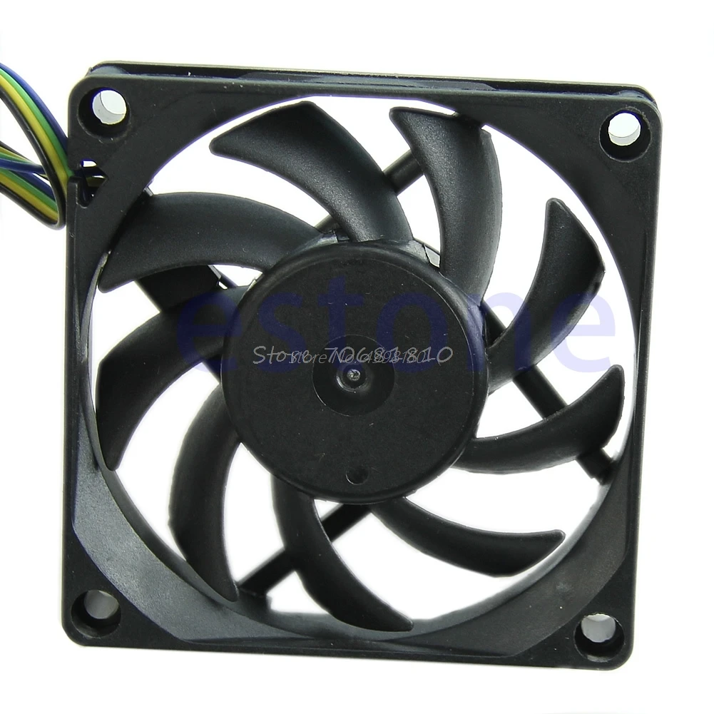 70 мм x 15 бесщеточный вентилятор DC 12V 4 Pin 9 Blade охлаждающий охладитель Прямая