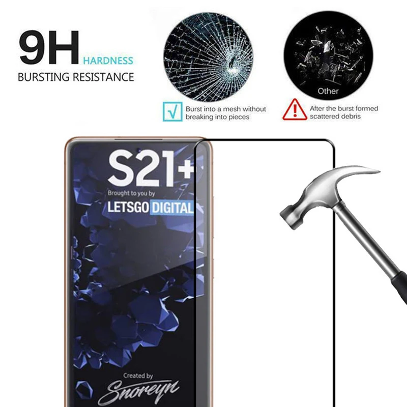 Protective Glass For Samsung Galaxy S21 Plus S21Plus 5G Tempered shell Accessories Smartphones on galaxy s21 s 21 Glass Film 9H