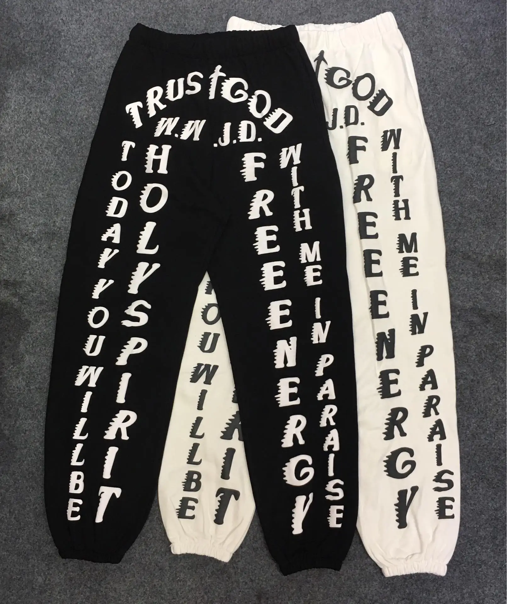 

2019ss KANYE детские спортивные брюки CPFM, мужские и женские брюки Kanye Kim Sunday Service CPFM XYZ, спортивные джоггеры, спортивные штаны, брюки, брюки