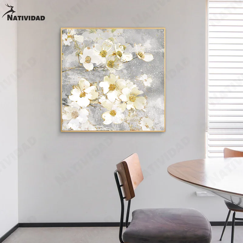 

Modern Abstract Canvas Painting Decor Flower Elegant Wall Art Poster Living Room Bedroom Home Aesthetics Art Decoration