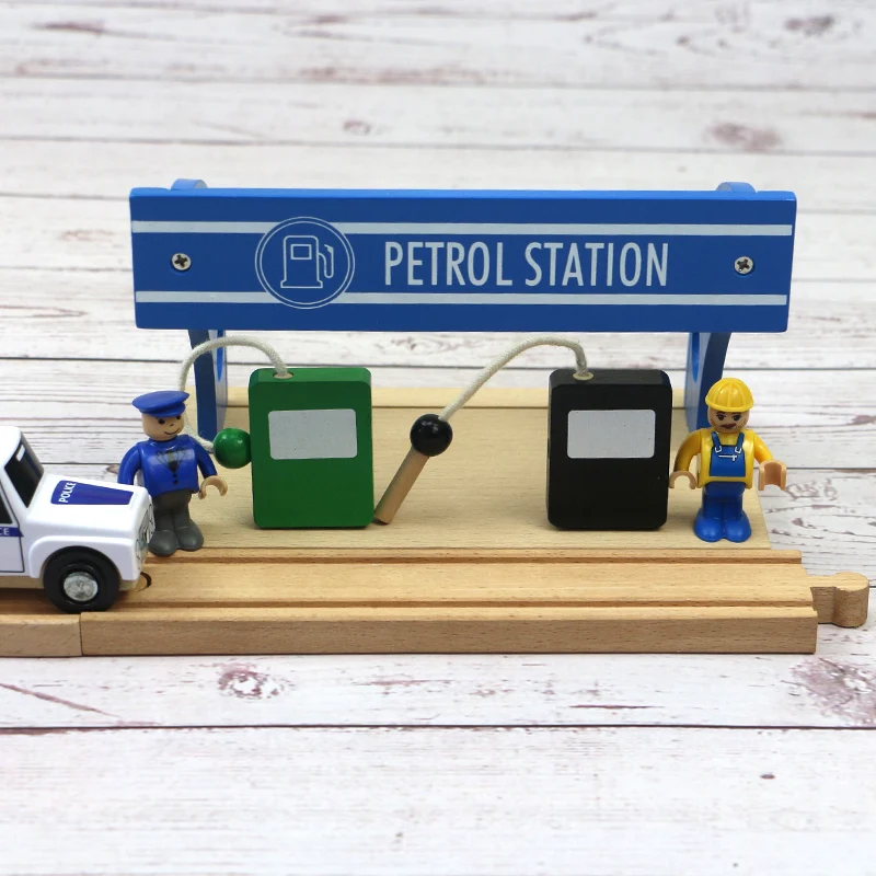 Деревянная рейка автомобильная АЗС деревянный поезд трек блок детали для сборки
