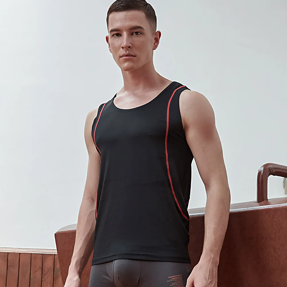 

Sleeveless Plus Size Men Vest Breathable Sleeveless Tops Fitness Vest Running Men's Wear Tight Men's Training Sweatshirt