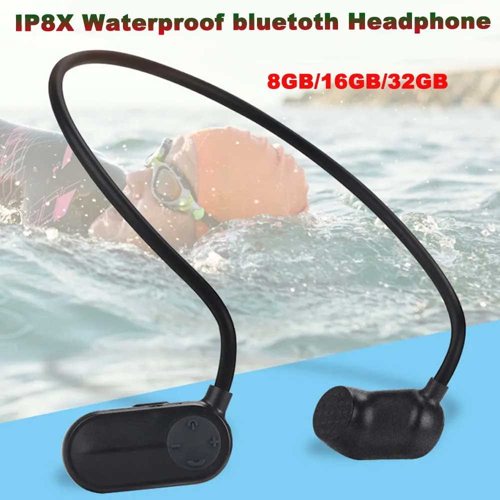 JINSERTA Bluetooth костная проводимость 8 ГБ 16 32 HIFI MP3 плеер IPX8 водонепроницаемые