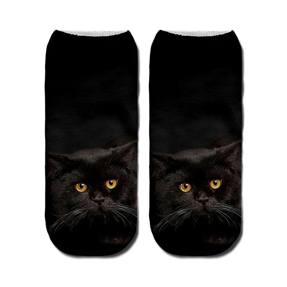 Женские носки в стиле Харадзюку хип хоп новинка короткие с 3D принтом унисекс