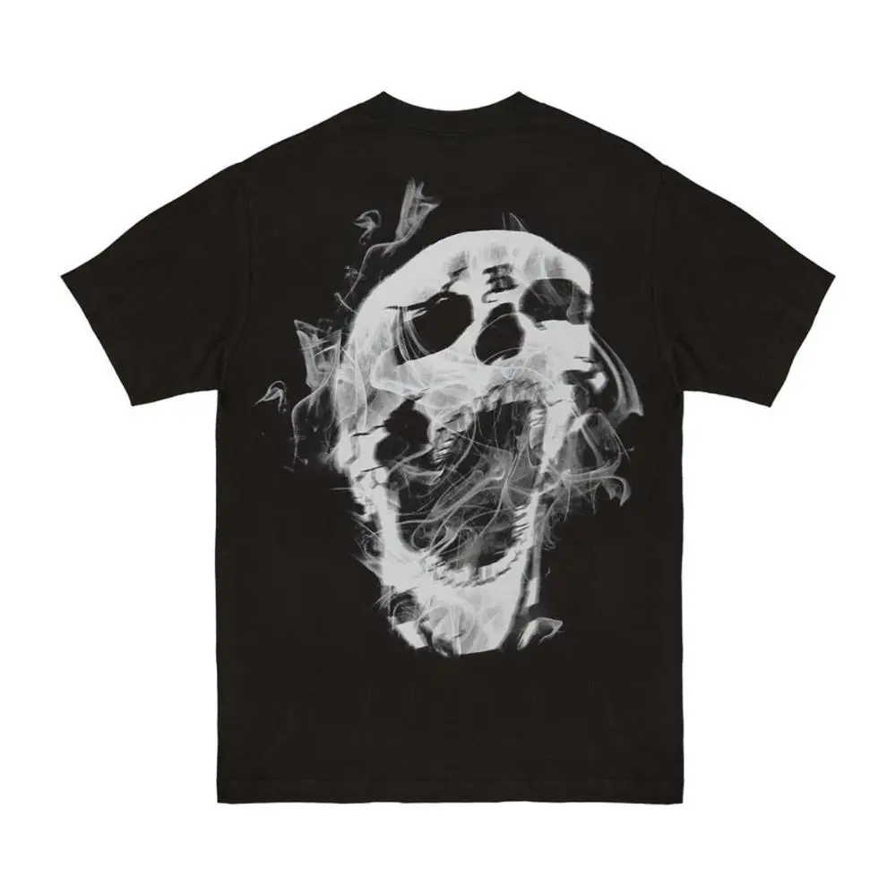 

New Novelty High 2021 Men REVENGE Skull SMOKE T Shirts T-Shirt Hip Hop Skateboard Street Cotton T-Shirts Tee Top kenye #N340