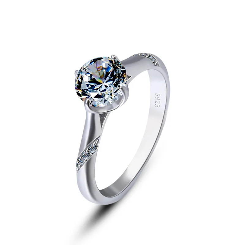 Bague Ringen кольца для женщин Стерлинговое Серебро 925 Мода классический темперамент Свадьба Помолвка подарки на день Святого Валентина высокое качество - Цвет камня: silver