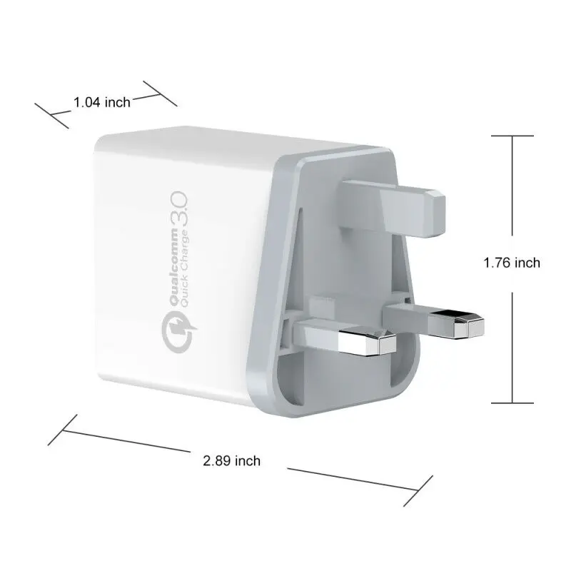 Новинка 3 многопортовый USB QC 0 Быстрая зарядка хаб Сетевое зарядное устройство