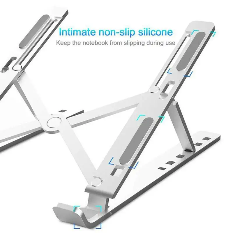 

Folding Adjustable Office Notebook Holder Rack Portable Foldable Holder Universal Computer For Pc Tablet Stand Laptop Alumi Q9M0
