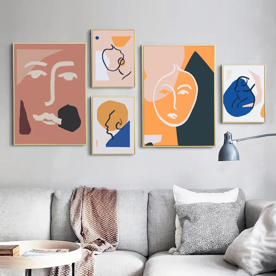 

Minimalist Abstract Figure Line Body Art Nordic Posters And Prints Wall Art Canvas Painting Wall Pictures For Living Room Decor