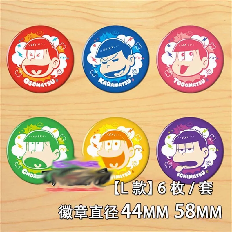 Osomatsu-san 6 шт. мультяшная Женская Брошь значок булавка для рюкзака сумки