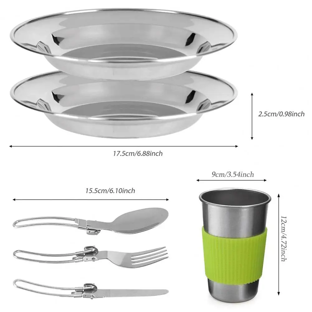 12 шт./компл. практичная портативная посуда для кемпинга с гладкой поверхностью