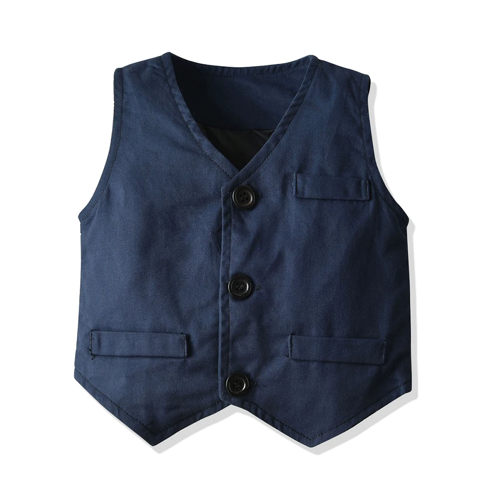 Комплект одежды из 4 предметов для мальчиков Детский комплект с жилетом рубашка