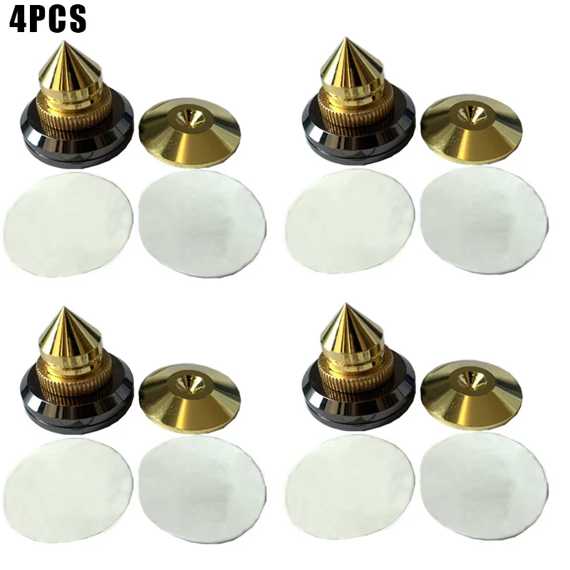 Новый золотой шип динамика с напольными дисками подставка конус изоляции шипы