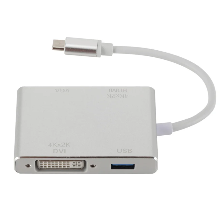 Кабель-адаптер GRWIBEOU 4 в 1 USB 3 C на VGA DVI 0 | Электроника