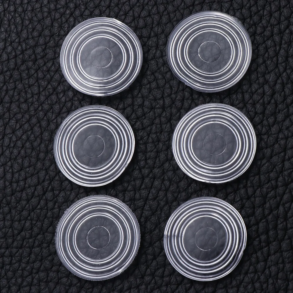 

18 Pcs Furniture Bumpers Round Shape Glass Table Pads Transparent Rubber Mat Non-slip Grip Pads for Wall and Wooden