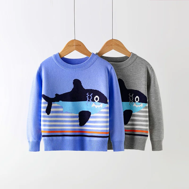 Новинка осенние детские свитера 2019 Детский Рождественский костюм в полоску