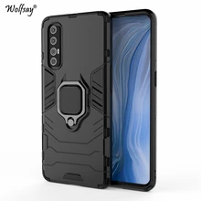 Wolfsay for OPPO Reno3 Pro Case, Reno3 Pro Car Holder Armor Cases Hard PC & Soft Silicone Cover for OPPO Reno3 Pro With Magnet