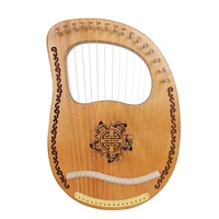 16 strings mahogany lyre harp musical instrument with tuning tool for beginner wooden harp beginner greek classical antiquity