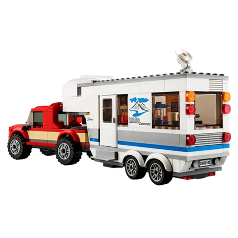 

2020 NEW City Travel Car Pickup and Caravan Building Blocks Kit Bricks Classic Model Vehicle Toys For Children Birthday Gifts