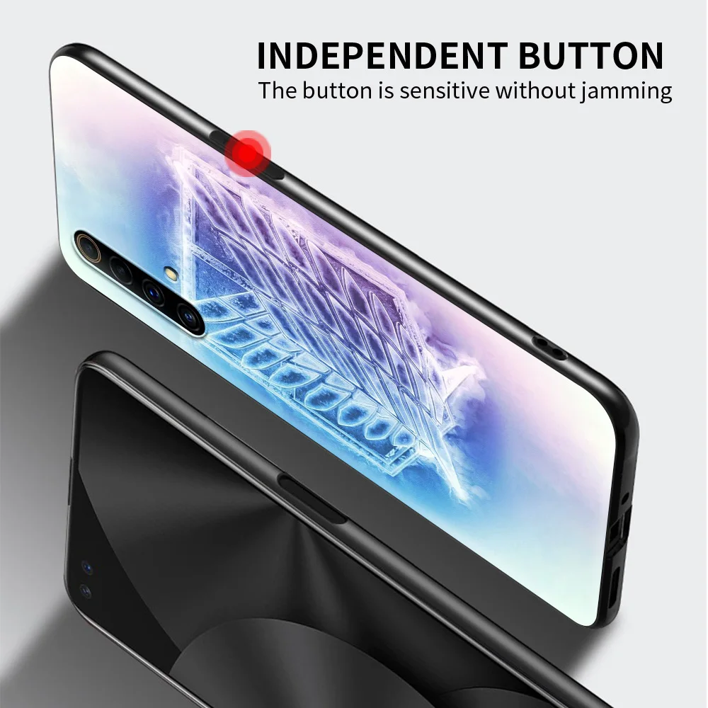 

Attack On Titan Anime Luxury Soft TPU Cover for Realme C3 C11 5 6 7 8 X50 Pro XT C25 C15 GT Neo V13 5G Phone Case Shell Coque