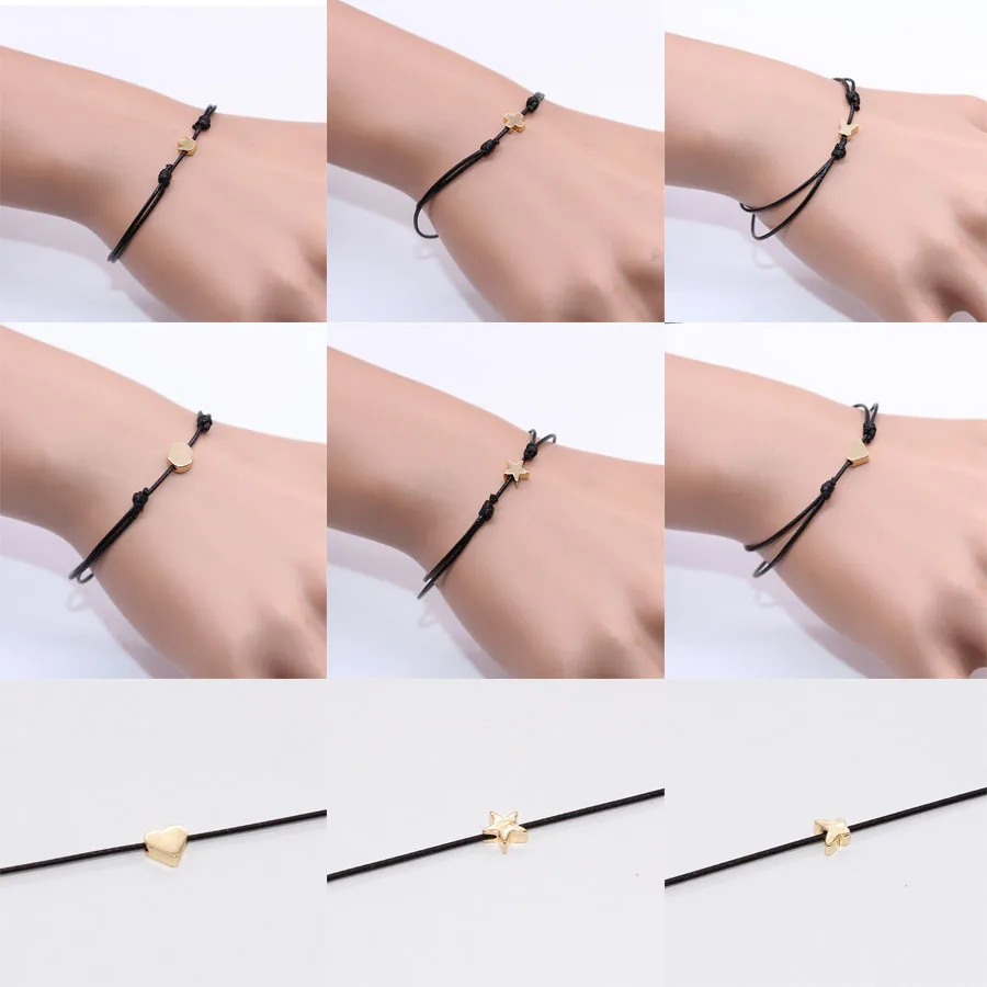 Браслеты Make A Wish тканый браслет с короной пятизвездочным крестом бабочкой