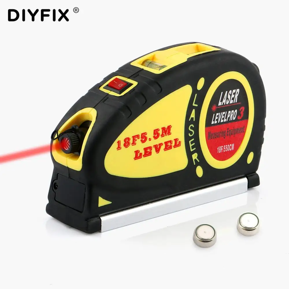 DIYFIX Лазерная Горизонтальная Вертикальная измерительная лента выравниватель