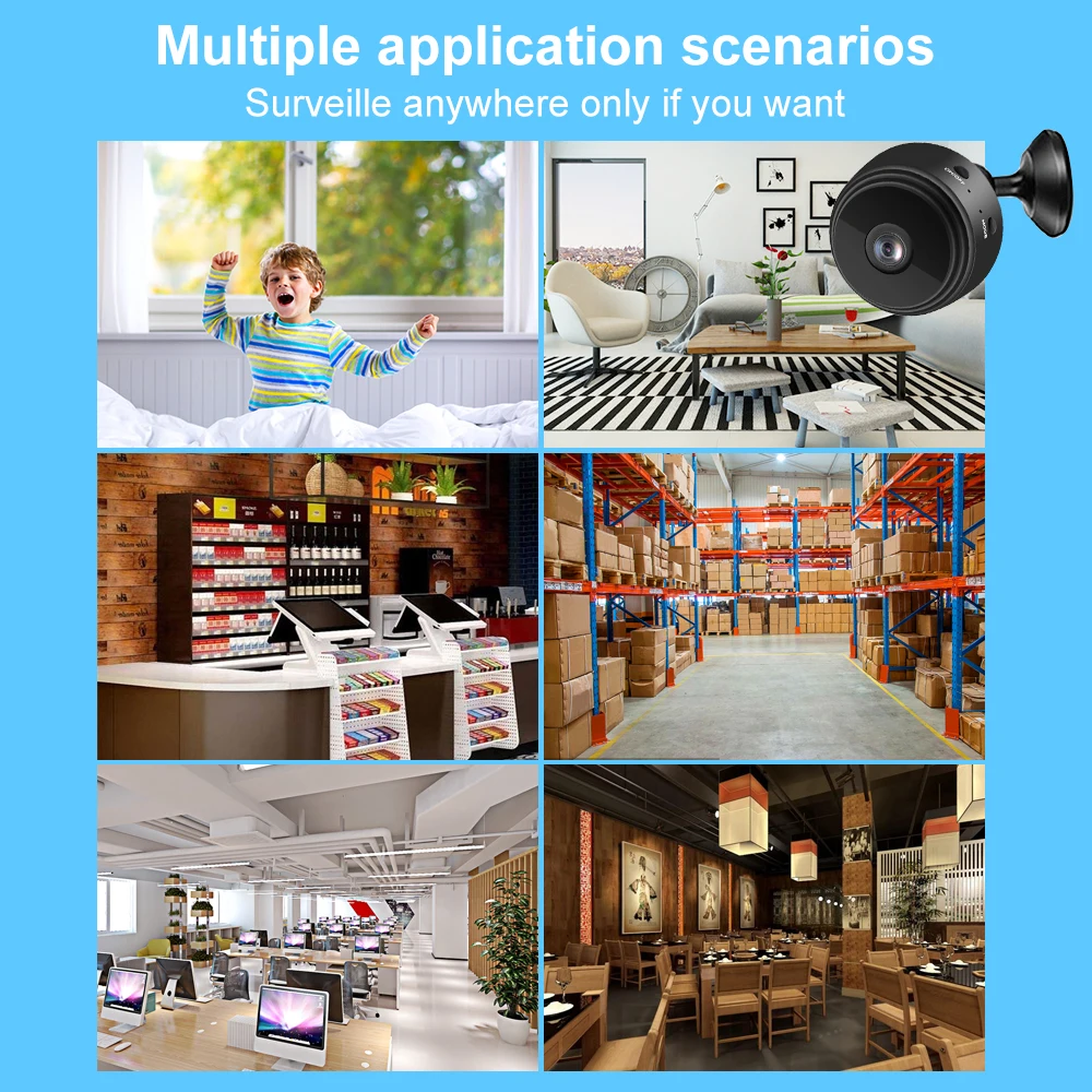 Мини-камера ночного видения IP1080P HD Wi-Fi датчик движения | Электроника