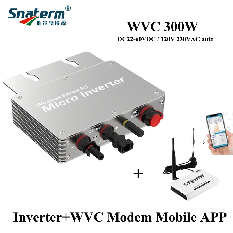 Новинка! WVC300W Wi Fi версия Солнечный на сетке инвертор IP65 Водонепроницаемый