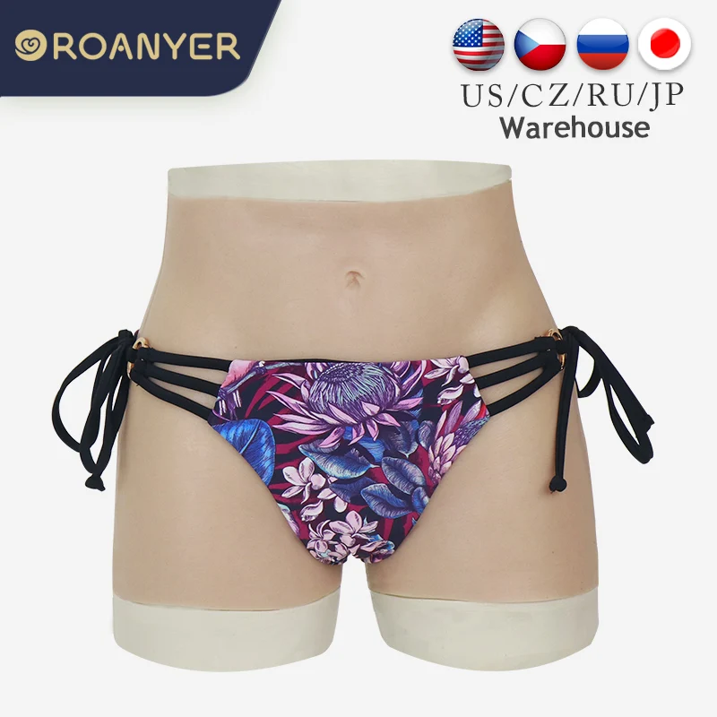 Roanyer силиконовый проницаемые накладные влагалища штаны Искусственный Мягкий