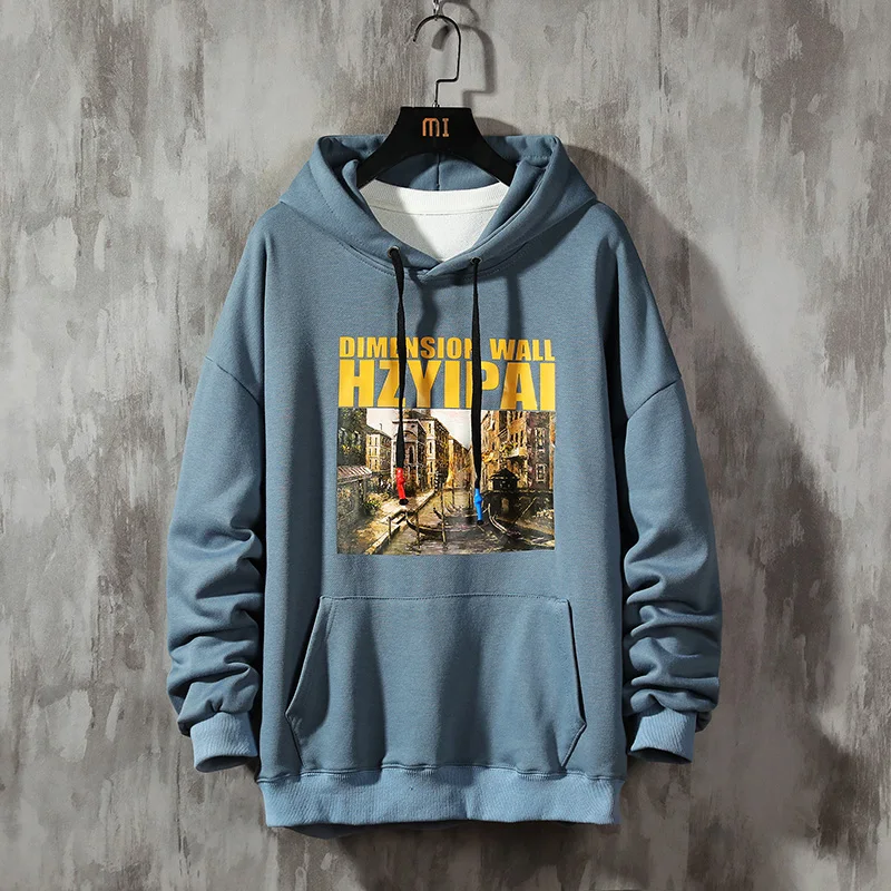 

2020 Streetwear Men Hoodies Sweatshirts Casual Hooded Sweatshirt Men Printing Pullover Hoodies YJJ07