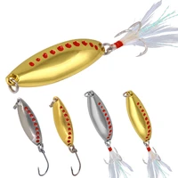 long distance throwing leech sequined metal sequined bait with feather blood slot hook sequined bait swimbait fishing lure