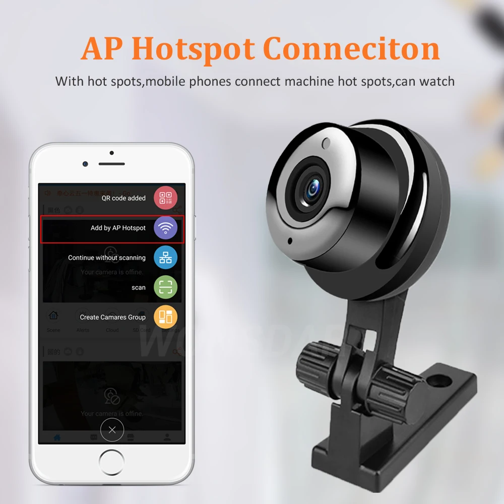 Ip-камера видеонаблюдения 960P Wi-Fi панорамная камера с углом обзора 360 градусов