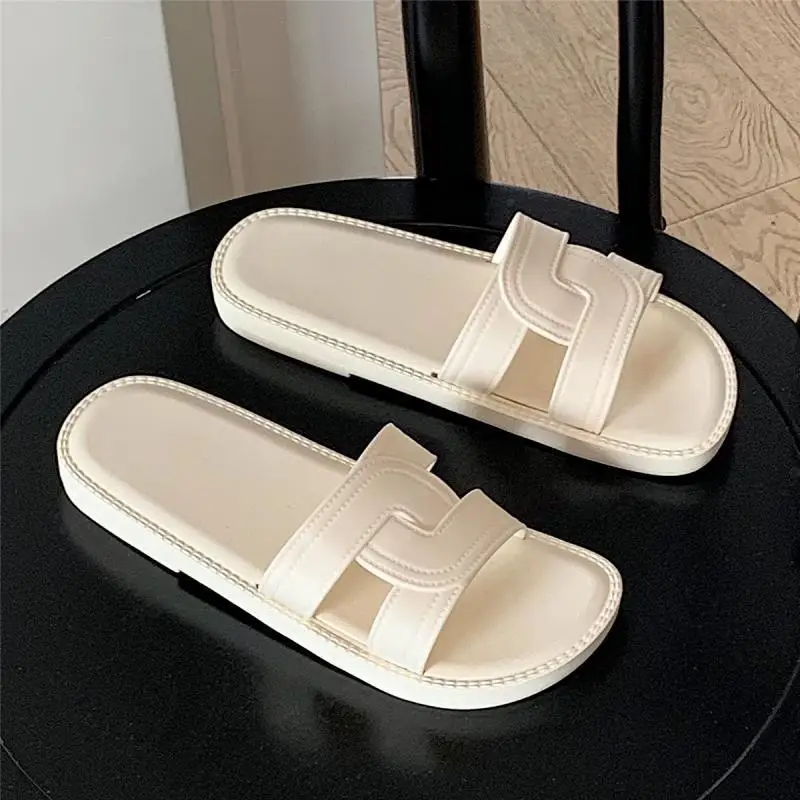 Сандалии Женские однотонные на плоской подошве повседневные Простые Модные