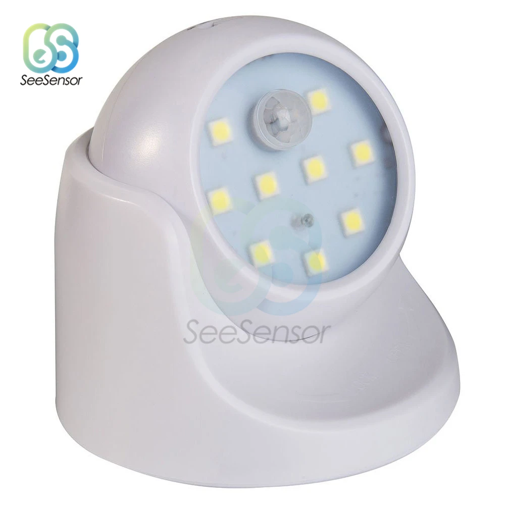 Светильник с 9 светодиодами и пассивным инфракрасным датчиком движения