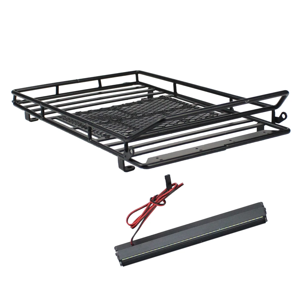 Металлический багажник на крышу с 36 светодиодными прожекторами для 1/10 Rc Car Traxxas Trx4