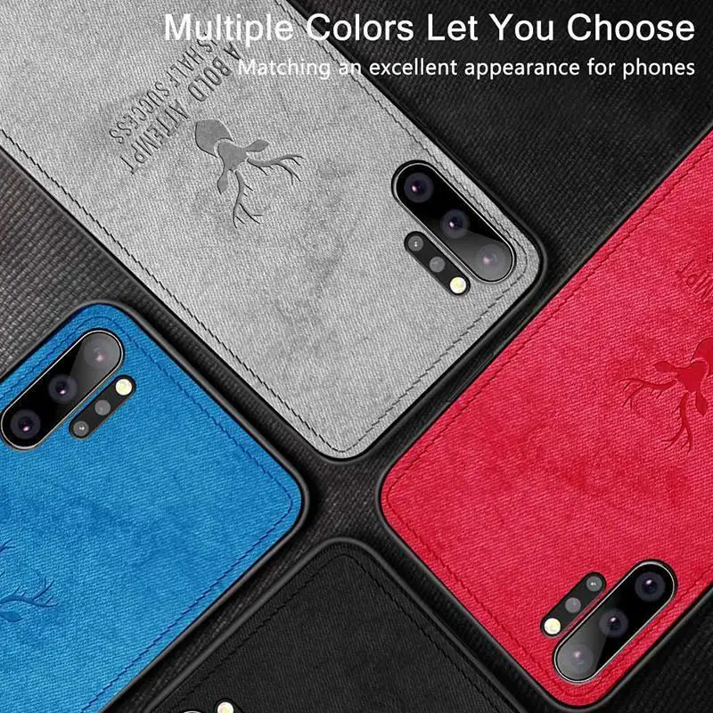 Мягкий ТПУ тканевый чехол с оленем для телефона Samsung Galaxy Note 10 Pro A70 A50 A30 A20 M30 M20 S10E S10