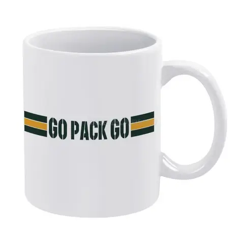 GO PACK GO белая кружка 11 унций забавные керамические кофейные чайные молочные чашки Green Bay Aaron Rodgers Go Pack Go Packers