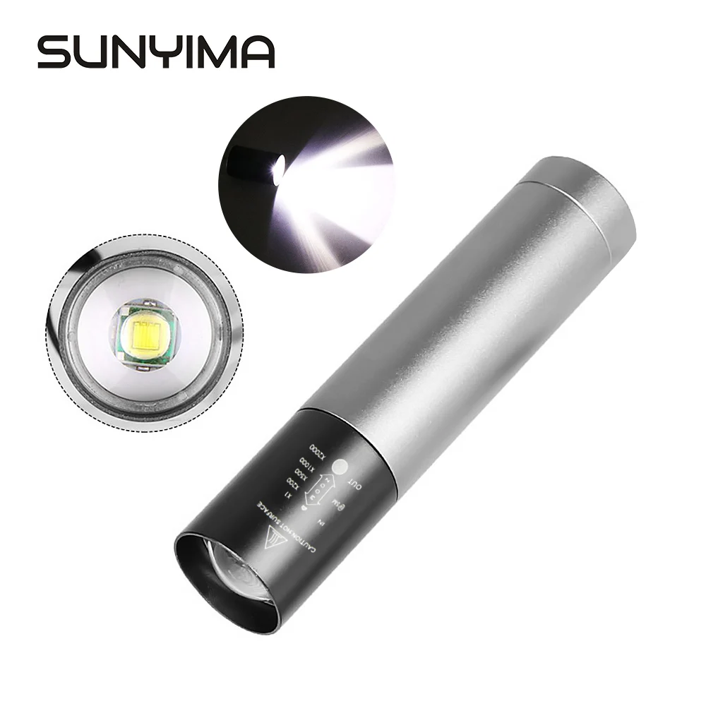 Светодиодный фонарик с зумом SUNYIMA T6 Ультраяркий водонепроницаемый портативный USB