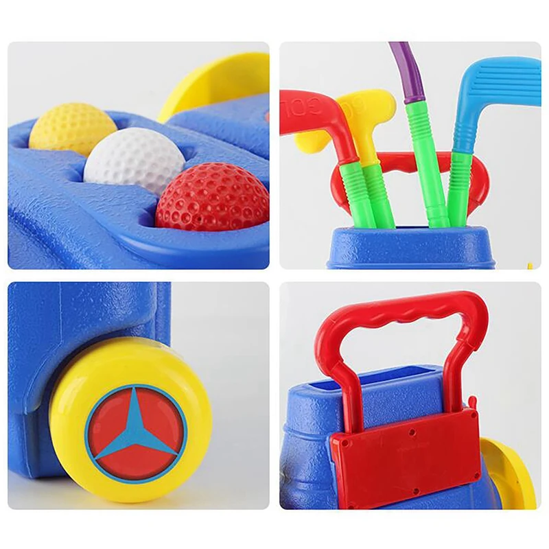 

Toddler Golf Club Set Golf Cart with Wheels Kids Golf Set Toddles Golf Games Toy Early Education an Sport Toy Gifts