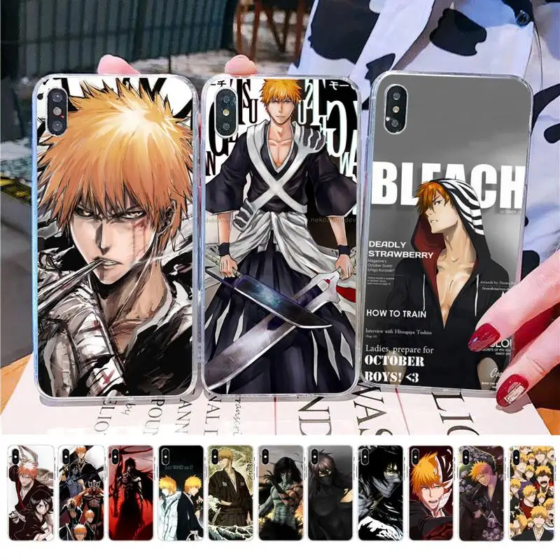 

Yinuoda Anime Bleach Kurosaki ichigo Phone Case for iPhone 11 12 13 mini pro XS MAX 8 7 6 6S Plus X 5S SE 2020 XR case