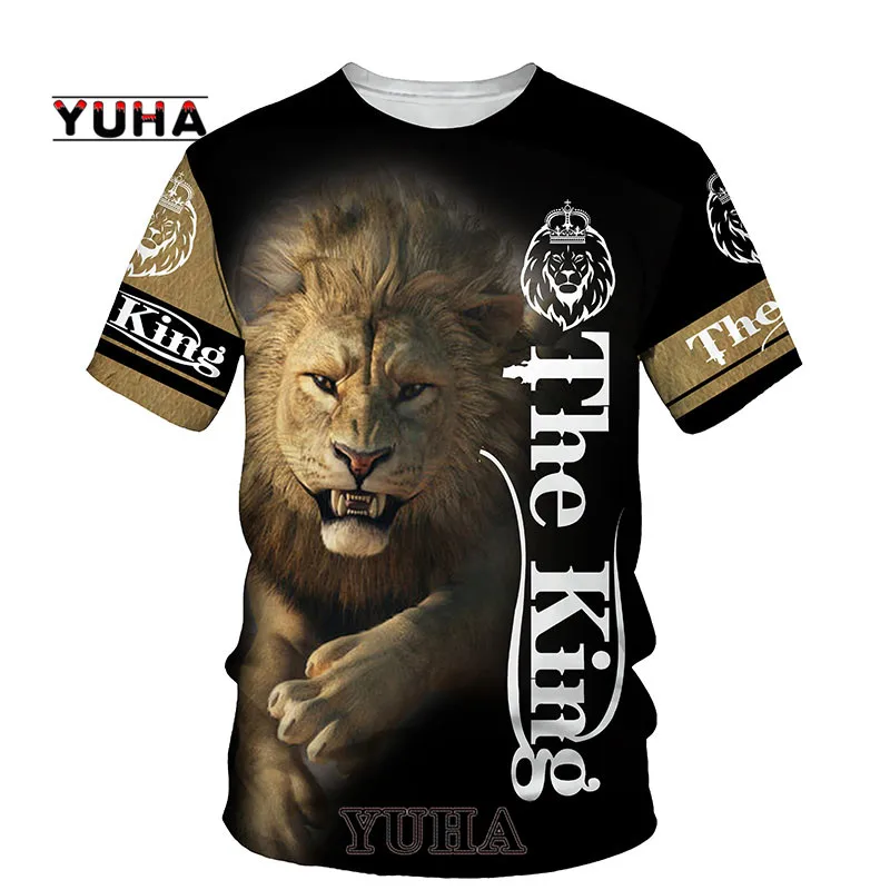 

Мужская футболка с 3D-принтом короля льва, футболка с круглым вырезом и коротким рукавом, куртка в 3D стиле, Мужская одежда, модная повседневна...