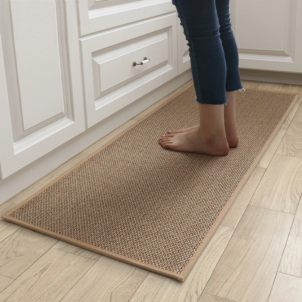 

Anti-Slip Kitchen Door Mat Carpet For Floors Living Room Balcony Bathroom Cotton&Linen