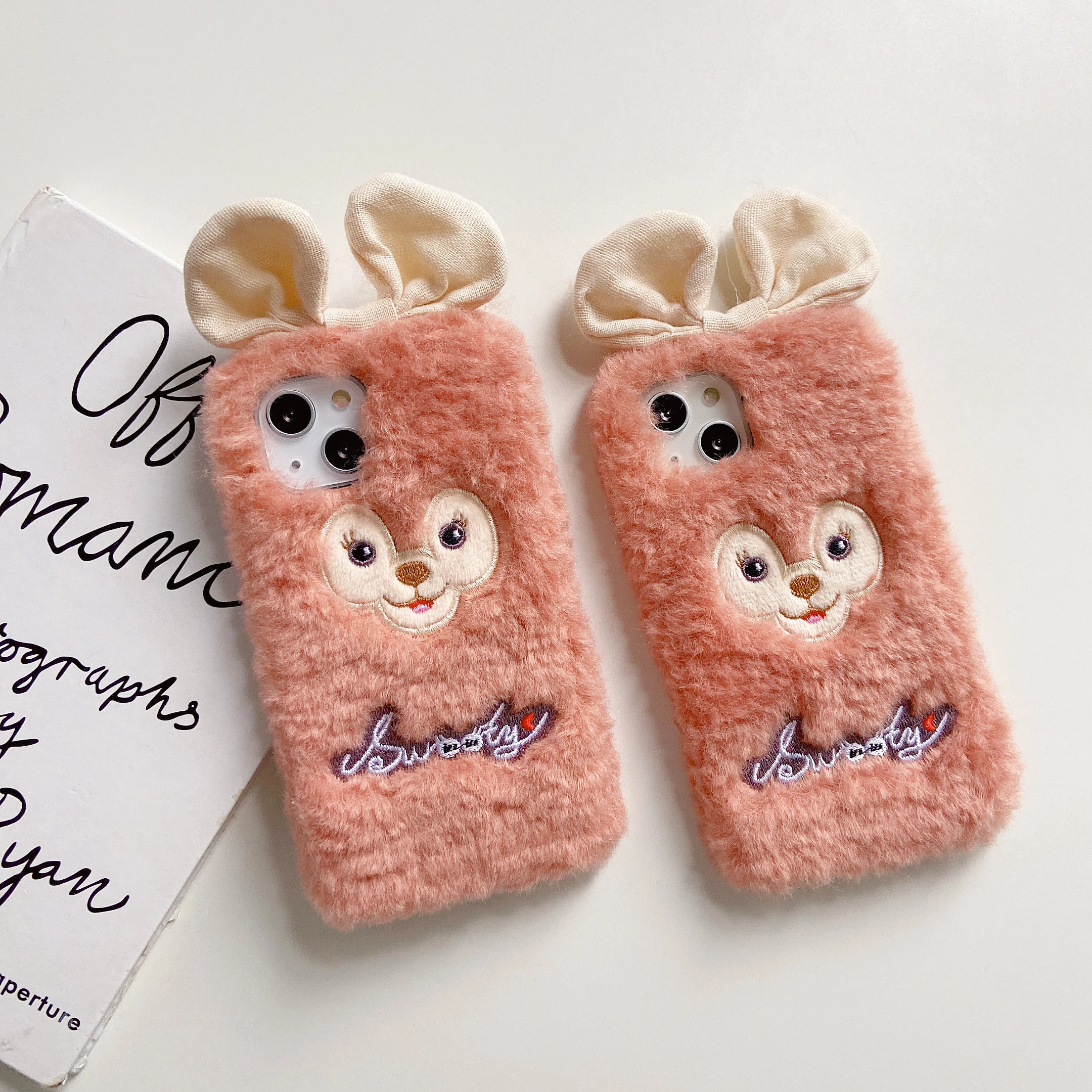 

JWMOVE Plush iphone12 mobile phone case 8 plus stereo cartoon Xs max winter 4S case 6P applies
